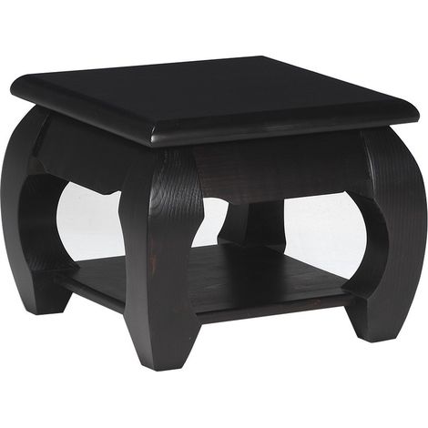 Le Quai Des Affaires – Chevet OPIUM en épicéa massif noir – Dimensions 40x40x31 cm – Table de chevet moderne avec tablette de rangement (1/2)