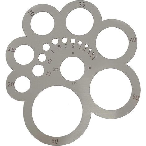 Lederschneidwerkzeug, Eckenschneider, Schablone für Kreiszeichnungen, Metalllineal für Lederarbeiten, Holzbearbeitung, Nähen und Heimwerken. (1/5)