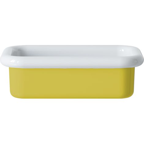 Lavabo retro de cerámica para colocar sobre encimera, 60 cm - True Colors Lite - Amarillo limón (1/4)