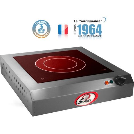 Réchaud vitrocéramique - 1 feu - Diamètre 250 mm - Sofraca
