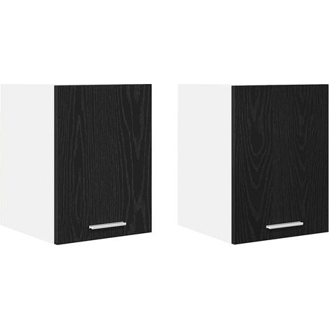 Maison Exclusive - Armadio pensile 2 pcs Rovere Nero e Bianco 30 x 31 x 40 cm