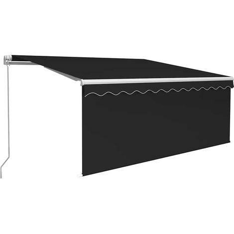 Maison Exclusive - Tenda da Sole Retrattile Manuale con LED 3,5x2,5 m Antracite