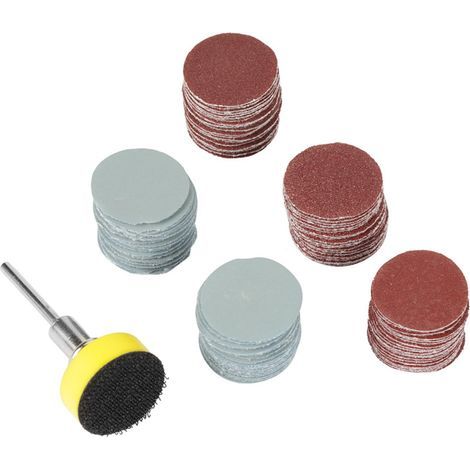 Ortviai Disques Abrasifs 25 mm – Lot de 100 pièces (100P, 180P, 240P, 1500P, 3000P) + tampon abrasif (1/5)