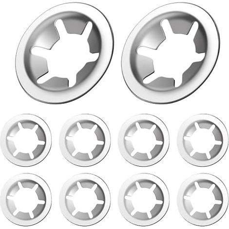 Metal Locking Washers M8 x 18 mm, Internal Teeth Locking Circlip Washers Stainless Steel 304, Universal Wide Washer Circlips, Speed Push Fasteners Clips (1/5)