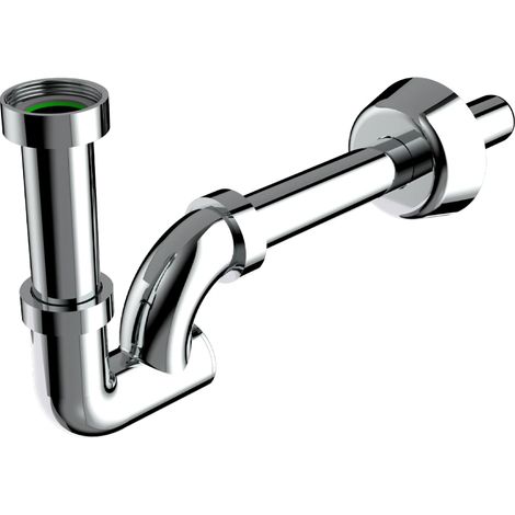 SIFONE SCARICO A COLONNA IN ABS CROMATO SENZA PILETTA PER LAVABO E BIDET CON ISPEZIONE MODELLO KAPPA - 1X Ø26×250 MM  - BON
