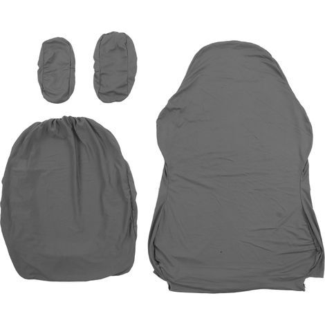 Housse de Fauteuil de Bureau Respirante en Polyester Résilient, Couverture pour Chaise de Jeu avec Protège-Accoudoirs, Gris Clair (1/5)