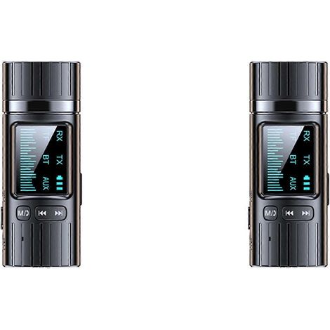 Deux adaptateurs GT72 Bluetooth 5.4 avec récepteurs/émetteurs AUX 3,5 mm et USB, plug and play, prennent en charge les cartes TF, compatibles avec les téléviseurs et les ordinateurs. (1/5)