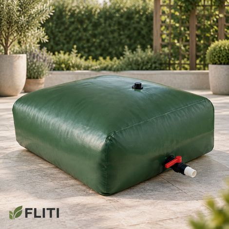 Cuve citerne souple 1000 litres – PVC épais soudé 0,7 mm – Pliable et enroulable – Compatible avec systèmes de collecte d'eau (1/5)