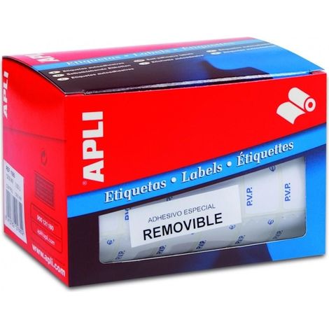 Etiquetas Adhesivas en Rollo Apli 10084 PVP/ 12 x 18mm/ 3360 uds