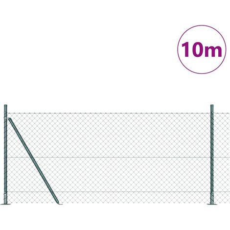 Maison Exclusive - Geschweißter Drahtzaun mit Betonfundament 10 x