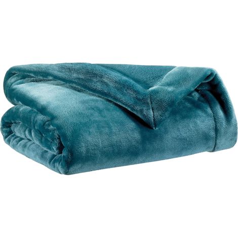VIVARAISE - Plaid Vivaraise Tender - Paon - 150 x 200 cm en polyester (1/3)