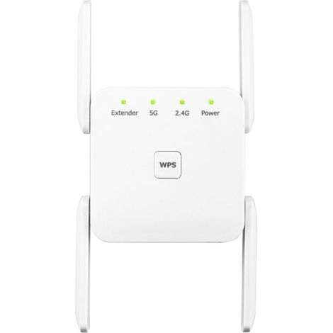 1 unité Amplificateur WiFi double bande, 1200 Mbps, répéteur signal 2,4 GHz / 5 GHz, couverture maison complète (1/4)