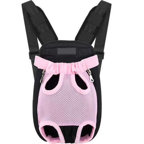 Sac à dos pour animaux, respirant et confortable, spécialement conçu pour petits et moyens chiens, chats et chiots, avec trous pour pattes réglables, sac de transport portable pour voyage, taille M, r (1/5)