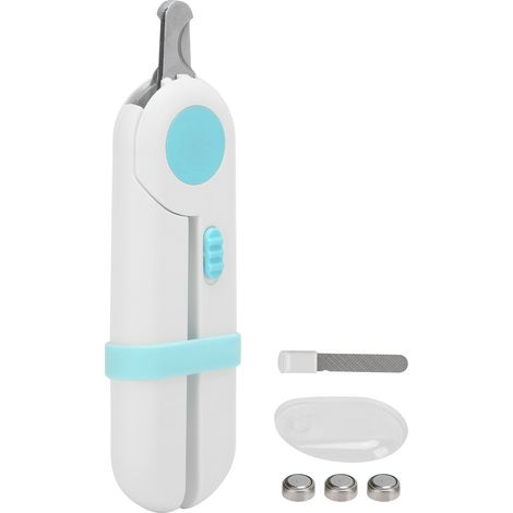 Coupe-ongles LED pour animaux de compagnie, durable, évite de trop couper les ongles, coupe-ongles pour petits animaux, soin des griffes, bleu (1/5)