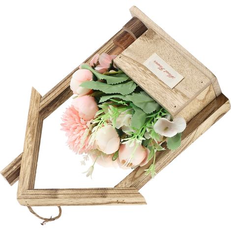 Panier de Fleurs Artificielles Suspendu Décor Murale Unique avec Pot pour Salon Maison (1/4)