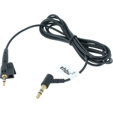 vhbw Cable audio AUX compatible con Bose AE2, AE2i auriculares - Cable audio 3,5 mm (clavija jack), 120 cm, negro