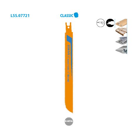 Lot de 3 lames de scie sabre bi-métal Lu. 180 mm pas 4,2 mm coupe droite et chantournage pour bois - 7715.03 - Leman (1/3)
