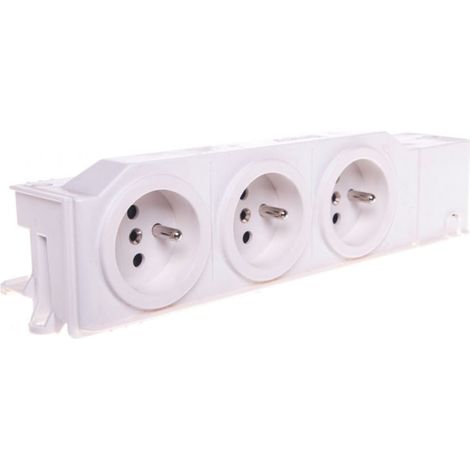 Enchufe modular triple de 16 A para riel/placa de montaje VZ00ASF