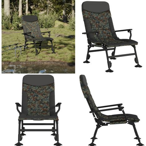 Angelstuhl mit Armlehnen Klappbar Tarnmuster - Angelsegel - Klappbarer Stuhl - Outdoor Sessel - Gartenstuhl - Campingstuhl - Home & Living (1/5)