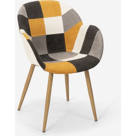 Sillón de comedor patchwork nórdico estudio Finch - Patchwork 2 (1/5)