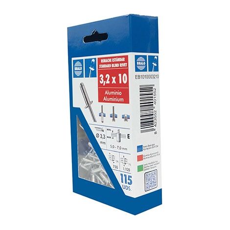 RIVET BLISTER 115 U - 3,2X10 MM