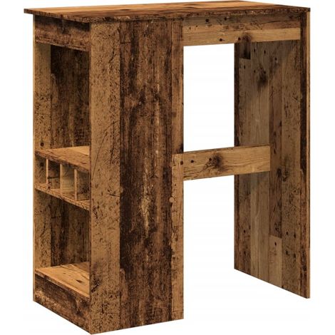 Maison Exclusive - Tavolo Bar con Rastrelliera Antico 90x47,5x103,5 cm Multistrato