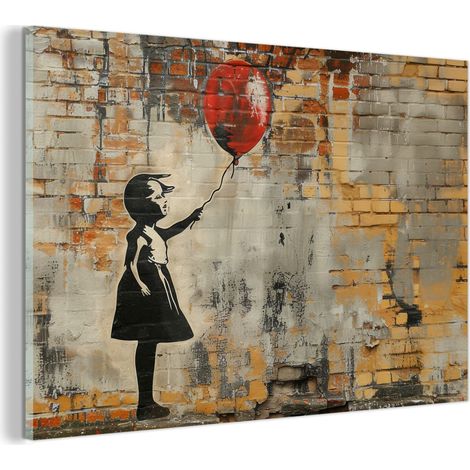 TABLEAU EN PLEXIGLAS Graffiti - Banksy - Fille - Street art Tableau Décoration Murale 60x40 (1/5)