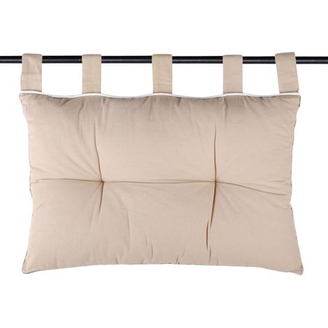 Coussin tête de lit bicolore Lin 45x70 cm (1/2)