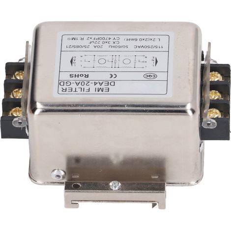 EMV-Störfilter 20A 115V/250V 50/60Hz, 2-polig, einphasiger Netzentstörfilter für Stromversorgungen und Industrieanlagen. (1/5)