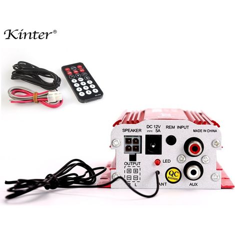 Kinter MA700 Auto-USB/MP3/FM-Hochleistungs-Mini-Verstärker mit Mini-Fernbedienungsfunktion -- MA700 Rot (Ohne Bluetooth) (1/4)