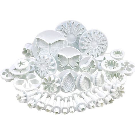 33 cortadores de galletas de diferentes formas, cortadores DIY de copos de nieve y flores, moldes para decorar tartas de mazapán y fondant