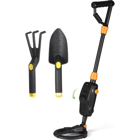 MD1008A détecteur de métaux Pinpointer Portable Or trésor Souterrain détecteur de métaux traqueur chercheur chercheur for Adultes Enfants (Color : with Rake Shovel, Size : Type) (1/5)