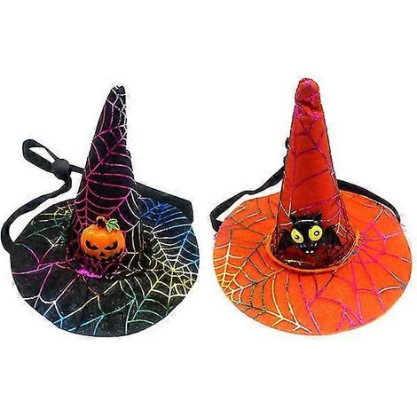 Lot de 2 chapeaux décoratifs pour animaux de compagnie, style Halloween. (1/5)