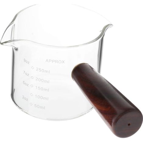 Verre doseur à expresso avec double bec verseur, tasse à lait pour usage quotidien, 250 ml
