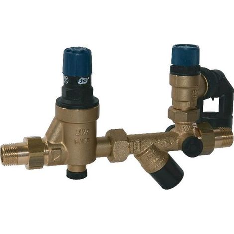 SYR Gruppo di sicurezza 25 SYRobloc DN 15, G1/2 8bar giallo grezzo, 0025.15.001