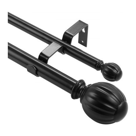Tringles à rideaux doubles de 91 - 4 à 182 9 cm avec embouts (1/5)