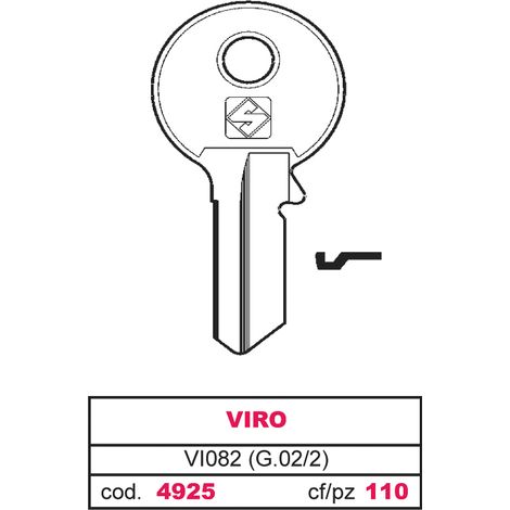 Silca CHIAVE ASC VI082 (G.VAC 2) VIRO 20.00 pz