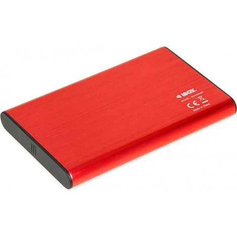 Carcasa roja para disco duro iBOX HD-05 de 2,5" con USB 3.1 Gen.1 (1/4)