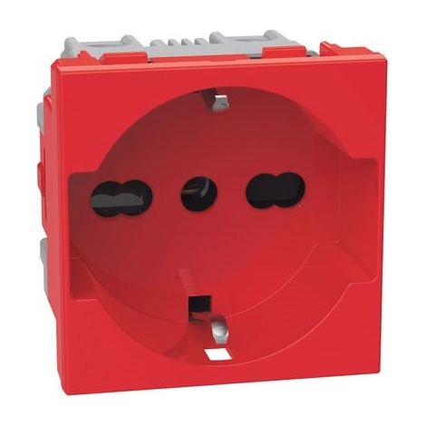 Presa Schuko bipasso P40 Rossa 16A serie MatixGo BTicino J4140A16R