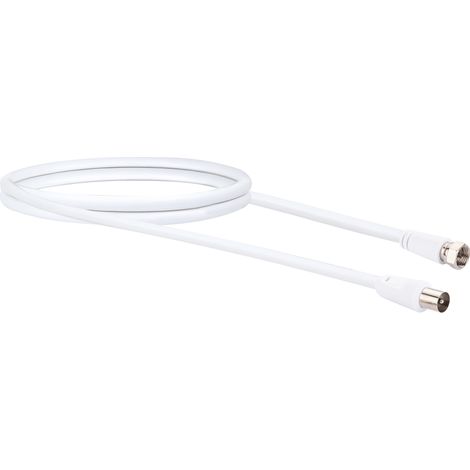 Schwaiger SAT Antennen Adapter Kabel KVCK161 532 (75dB) F IEC weiß, 1,5m, 1x F Stecker / 1x IEC Stec Antennen & (1/3)