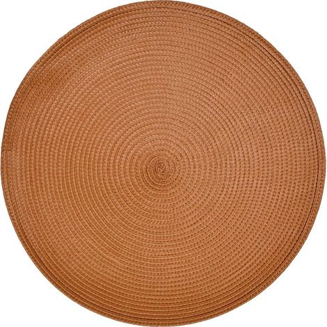 Set de Table Rond "Tressé" 38cm Terracotta (1/2)