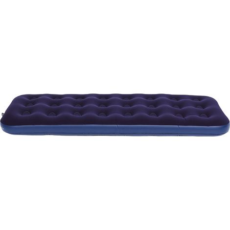 Matelas gonflable individuel en PVC floqué, supportant jusqu'à 100 kg, idéal pour le camping, les pique-niques et les activités de plein air à la maison ou en extérieur. (1/5)