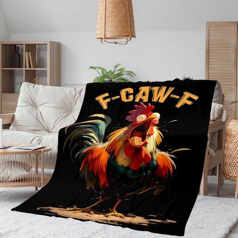 New F-Caw-F Fun Blanket for Home/Office/Air Conditioning - Black - 130150CM