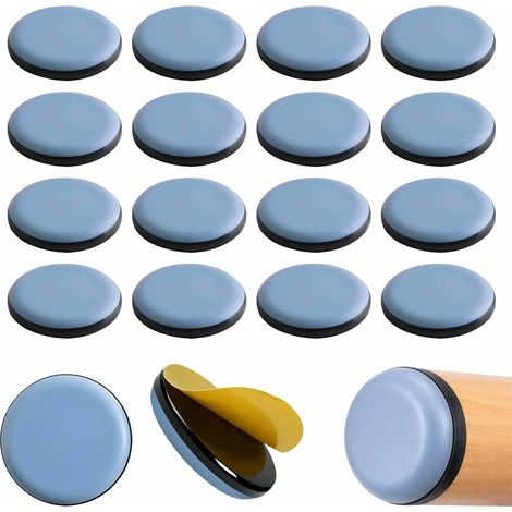 16 Patins Glissants PTFE pour Meubles Lourds et Chaises Ronds 50 mm Auto Adhésifs Protege Pied de Table Cale Meuble Sol Lisse Parquet Carrelage Réduction Bruit (1/5)