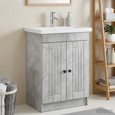 Cabinet debajo del fregadero Gris Hormigón 78,5 x 37,5 x 81 cm