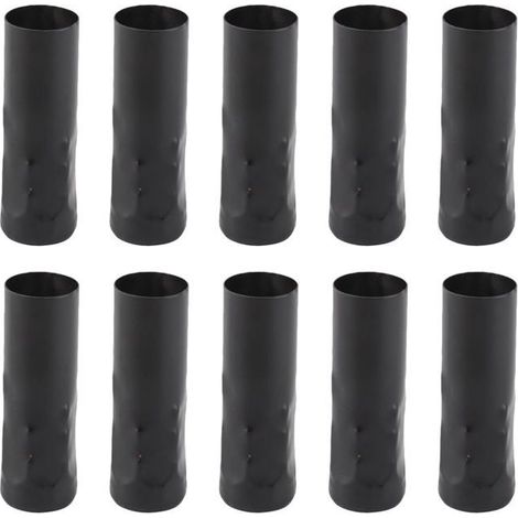 10 douilles E14 Tubes en fer galvanisé noir Pour lustres en cristal et luminaires DIY 80 x 25 mm (1/5)