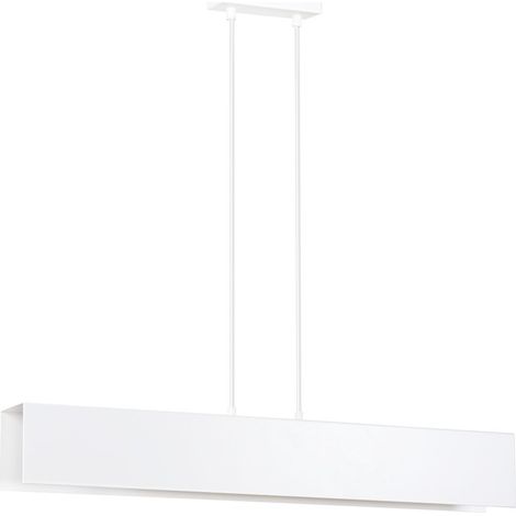 Lampada a Sospensione Gentor, Acciaio verniciato a polvere, Bianco, 72x100x6 cm (1/3)
