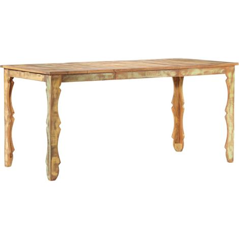 Table de salle à manger 160x80x76 Bois de récupération massif 2 (1/5)