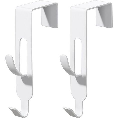 2 pcs Crochet de porte, crochet de porte Crochet de porte-manteau/serviette - Crochet de porte de salle de bain pour peignoirs, vêtements, chapeaux - Crochets pour serviettes sur la porte arriè (1/5)