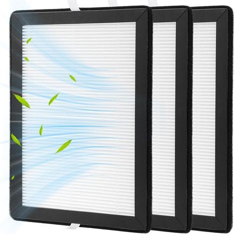 Lot de 3 filtres HEPA compatibles avec MeacoDry Arete One 10L et 12L déshumidificateur et purificateur d'air 2 en 1 H13 HEPA pour MeacoDry Arete One (21 x 15,5 x 1 cm) (1/5)